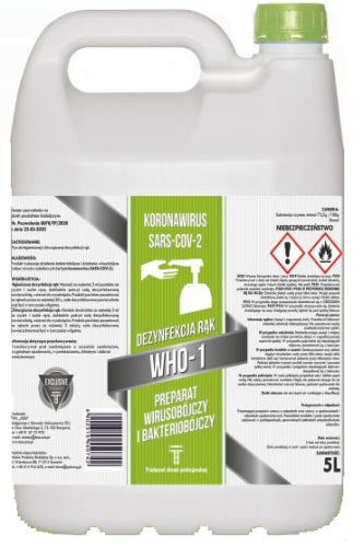Płyn do dezynfekcji rąk WHO-1 - 5L