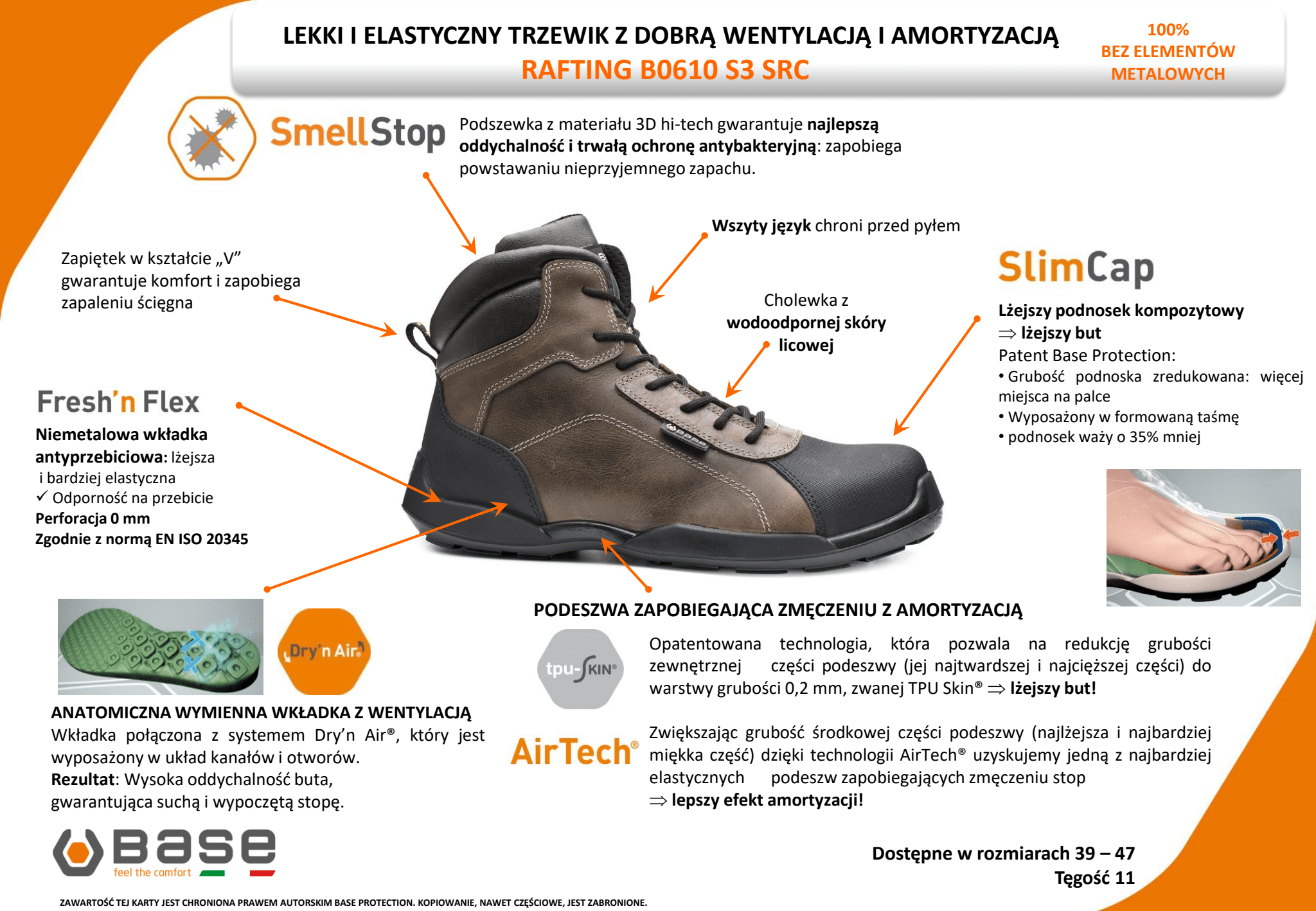Buty robocze base rafting s3 - id: 850 - sklep internetowy | MIEL-POL